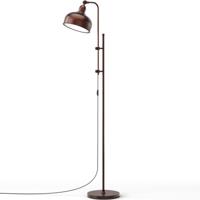 Vloerlamp met Verstelbare Hoogte & Lampenkop & Metalen Frame Leeslamp Staande Lamp