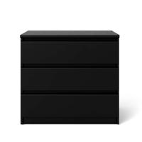 Leen Bakker - Ladekast Naia - 3 Lades - Mat - 70,1x76,8x50 Cm - Spaanplaat - Zwart