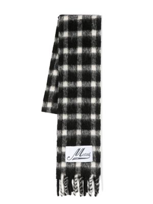 Marni écharpe frangée à carreaux - Noir