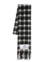 Marni écharpe frangée à carreaux - Noir