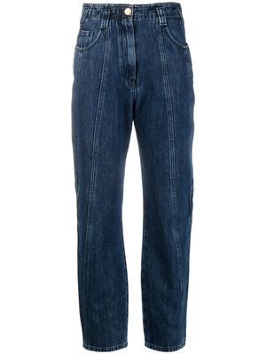 Alberta Ferretti jean droit à taille haute - Bleu