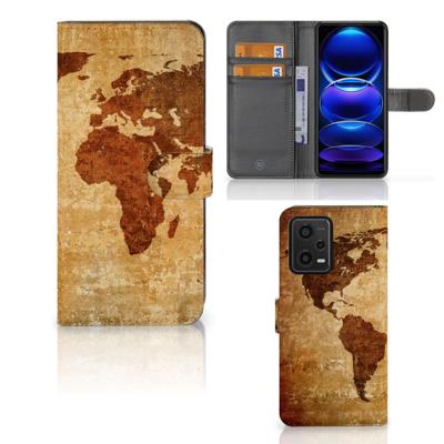 Xiaomi Redmi Note 12 5G | Poco X5 | Flip Cover | Wereldkaart