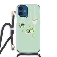 Hang In There: iPhone 12 Transparant Hoesje met koord