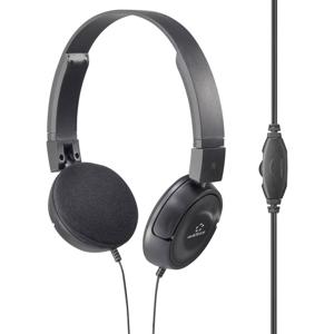 Renkforce RF-HS-130 On Ear koptelefoon Kabel Stereo Zwart Volumeregeling