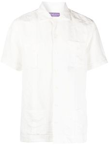 Ralph Lauren Purple Label chemise en lin mélangé à col officier - Blanc