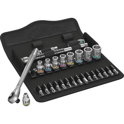 Wera 8100 SA 7 Zyklop Metal-ratelset doorsteekvierkant 1/4" gereedschapsset