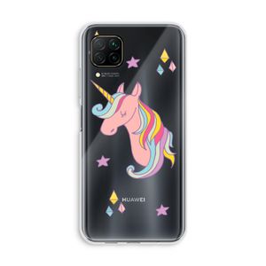 Roze eenhoorn: Huawei P40 Lite Transparant Hoesje