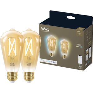 Filament amber ST64 E27 x2 Ledlamp