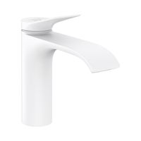 Wastafelmengkraan HansGrohe Vivenis Eengreeps 110 CoolStart Met Trekwaste Mat Wit