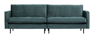 WOOOD Bank 'Rodeo' 3-zits, Velvet, kleur Teal