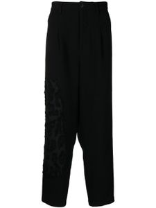 Yohji Yamamoto pantalon à taille haute - Noir