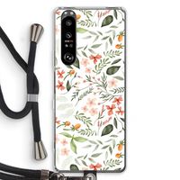 Sweet little flowers: Sony Xperia 1 III Transparant Hoesje met koord