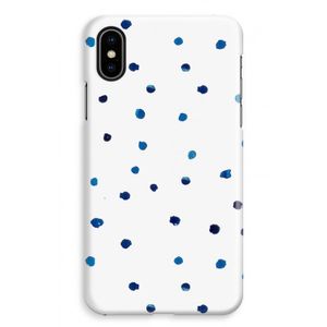 Blauwe stippen: iPhone XS Max Volledig Geprint Hoesje
