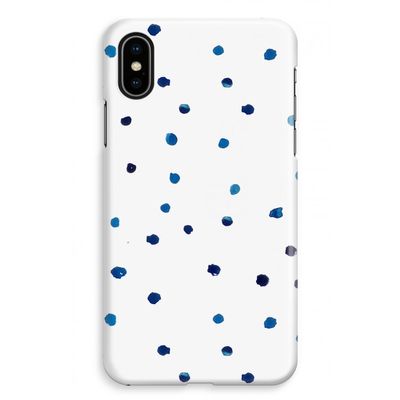 Blauwe stippen: iPhone XS Max Volledig Geprint Hoesje