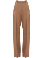 Victoria Beckham pantalon droit à taille haute - Marron - thumbnail