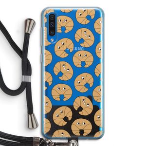 Croissant: Samsung Galaxy A50 Transparant Hoesje met koord