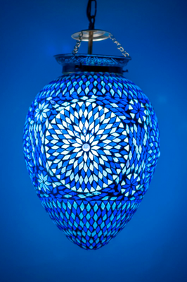 Hanglamp Roya papaya blauw