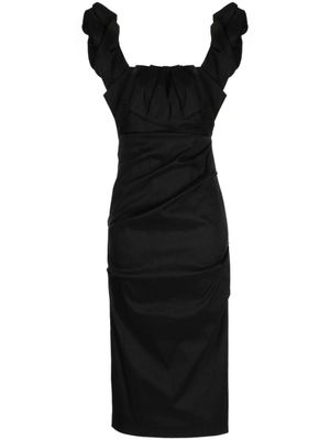 Rachel Gilbert robe drapée Kalina à design sans manches - Noir