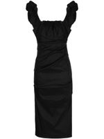 Rachel Gilbert robe drapée Kalina à design sans manches - Noir