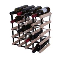 Vinata Savena wijnrek - blank - 20 flessen - wijnrekken - flessenrek - wijnrek hout metaal - wijnrek staand - wijn rek - - thumbnail