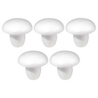 Rayher hobby DIY piepschuim paddestoel - 5x - 13 cm - wit - Knutselen - materialen
