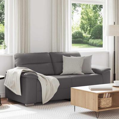 2-zitsbank grijs 140 cm kunstleer