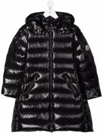 Moncler Enfant veste matelassée à patch logo - Noir - thumbnail