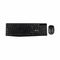 Toetsenbord en draadloze muis NGS NGSWIRELESSSETALLUREKIT 1200 dpi 2.4 GHz Zwart Qwerty Spaans QWERTY