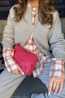 Academia blouse Marie 76D22-320 red checked