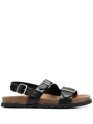 A.P.C. sandales en cuir Aly à boucles - Noir