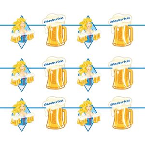 3x Oktoberfest/bierfeest slingers met blonde dame 10 m