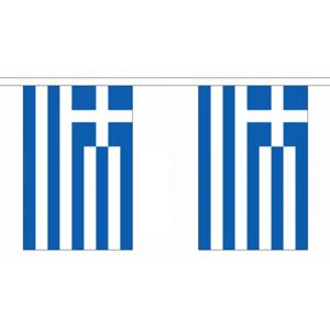 Landen feest vlaggetjes - Griekenland thema - 9 meter - vlaggenlijn