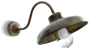 Moretti Luce Schuine wandlamp Samoa - verouderd messing 1331.T.AR