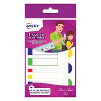 Avery Family gelamineerde etiketten, etui met 24 etiketten, geassorteerde formaten en standaard kleuren