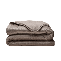 Zelesta Zelesta Velvetbed Taupe 240x200 - Hoesloos Velvet Dekbed met Vaste Overtrek