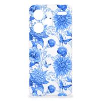 TPU Case voor Xiaomi Redmi Note 13 Pro Plus Flowers Blue