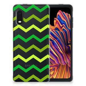 Samsung Xcover Pro TPU bumper Zigzag Groen