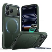 iPhone 17 Pro Max Classic Hybrid Magnetic Case (Camera Control, Stash Stand) - Frosted Green