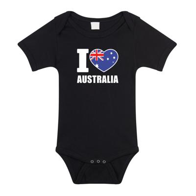 I love Australia baby rompertje - zwart - Australie - geboorte jongen/meisje