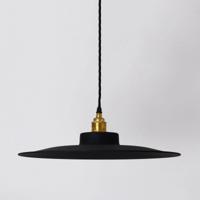 Scandinavische lampenkap suede zwart 41cm