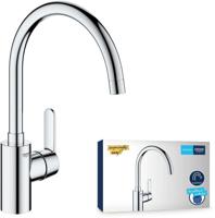 Rubinetto cucina - Cromo - Bocca a C - Bocca alta - Rotazione 150° - GROHE Get - 31494001