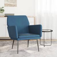 Fauteuil 62x79x79 cm fluweel blauw