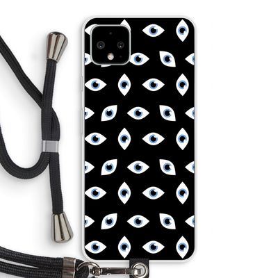 Eyes pattern: Pixel 4 XL Transparant Hoesje met koord