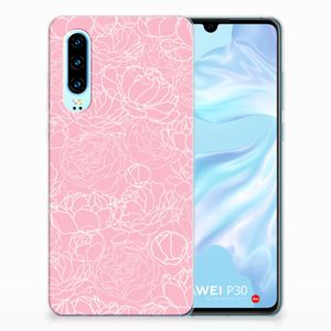 Huawei P30 TPU Case White Flowers