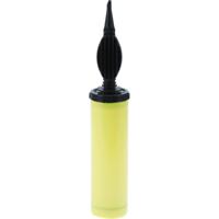 FX Tools Ballonnen opblaaspomp met opzetstuk - kunststof - 28 cm - geel - latex ballonnen   - - thumbnail