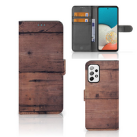 Samsung Galaxy A73 5G Book Style Case Old Wood