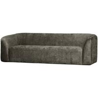 BePureHome 3-Zits Bank Sloping - Structure Velvet - Frost - 77x240x87