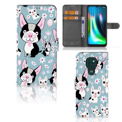Motorola Moto G9 Play | E7 Plus | Telefoonhoesje | Met pasjeshouder | Hondjes