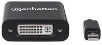 Manhattan 152549 Mini-displayport Adapter [1x DVI-bus 24+5-polig - 1x Mini-DisplayPort stekker] Zwart Afgeschermd, UL gecertificeerd 15.00 cm - thumbnail