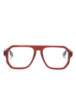 Victoria Beckham Eyewear lunettes de vue à monture pilote transparente - Rouge